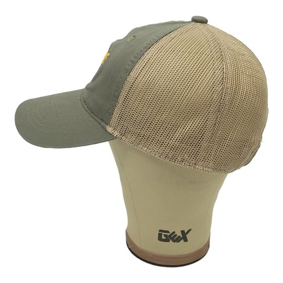Outdoor Cap Hawkeye Mesh Strapback Cap Trucker Baseball Hat Bird Khaki Green - Picture 8 of 13